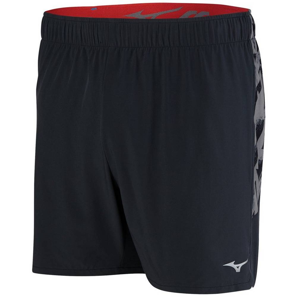 Pantaloncini Mizuno Running Alpha 5.5" Uomo - Nere - 48632-BKLC